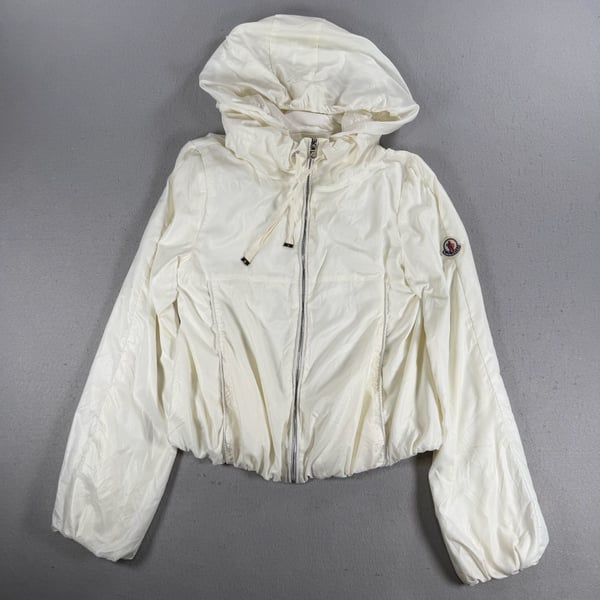 Moncler White Hooded Jacket Size S - Cotton Zip Up Hoodie