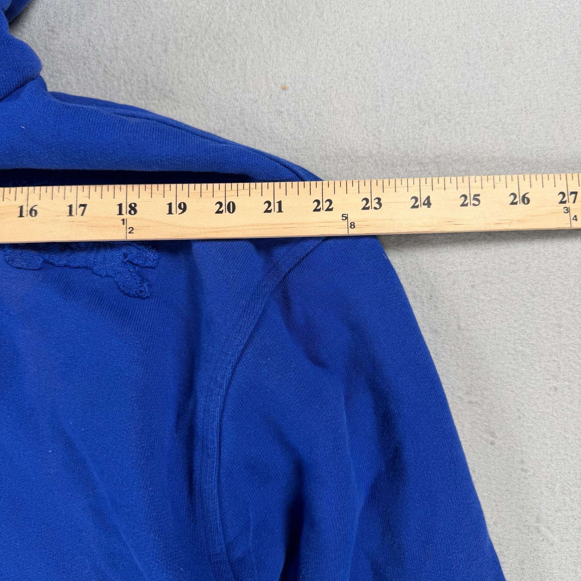 VTG Burberry Blue Full Zip Hoodie with Embroidered Logo and Pockets 5