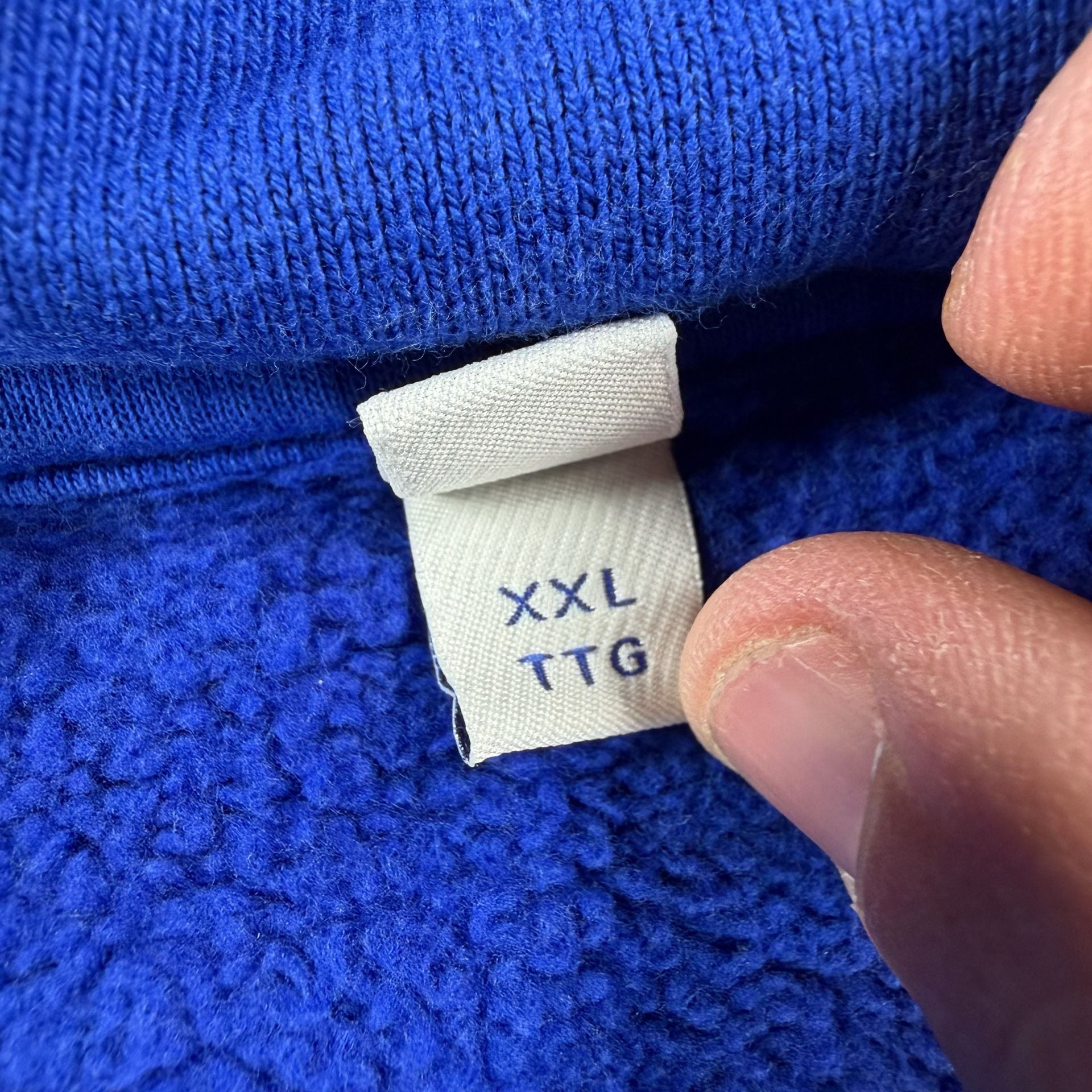VTG Burberry Blue Full Zip Hoodie with Embroidered Logo and Pockets 8