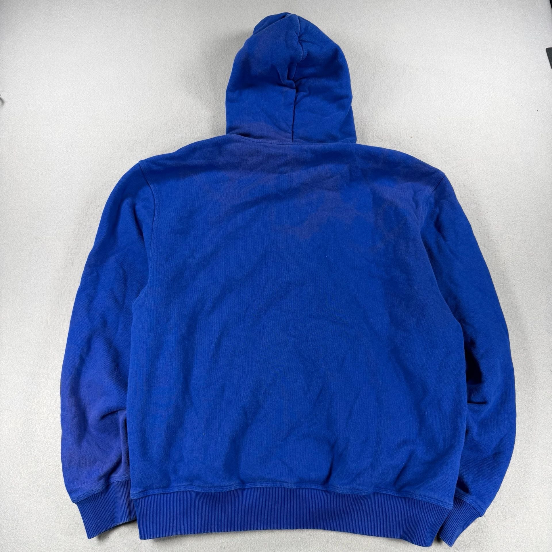 VTG Burberry Blue Full Zip Hoodie with Embroidered Logo and Pockets 11