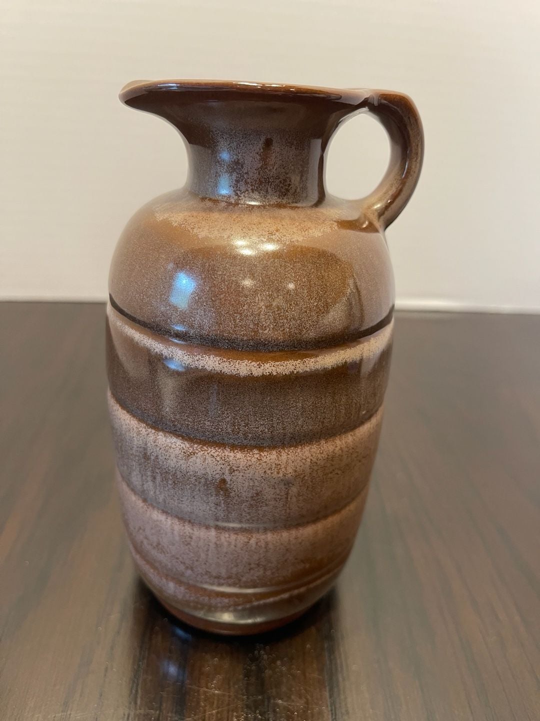 Vintage Frankoma Pottery Ringed Honey / Syrup Jug Pitcher #831 Brown Sand 3