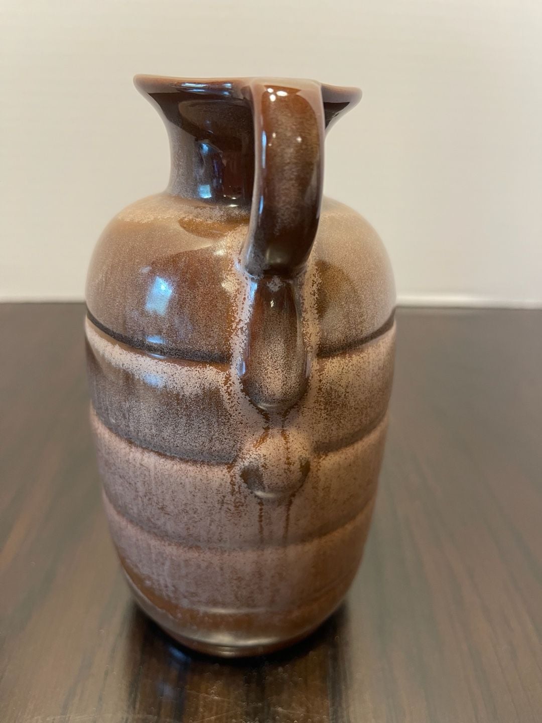 Vintage Frankoma Pottery Ringed Honey / Syrup Jug Pitcher #831 Brown Sand 4