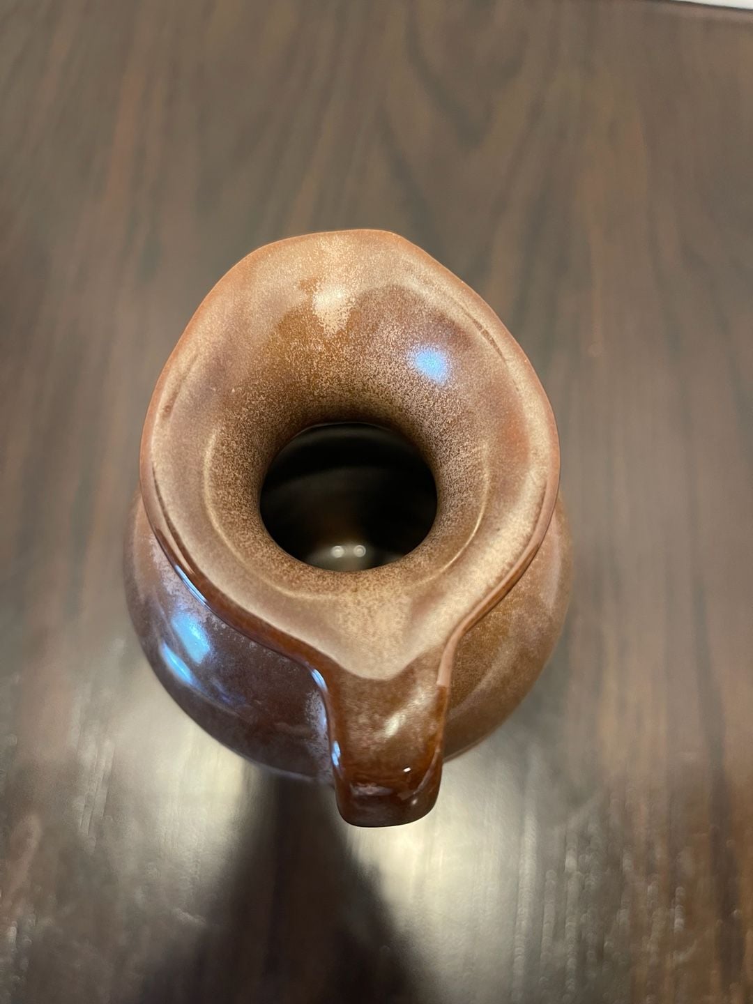 Vintage Frankoma Pottery Ringed Honey / Syrup Jug Pitcher #831 Brown Sand 5