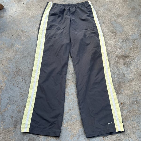 Vintage Y2K Nike Track Pants Black Striped Track Pants
