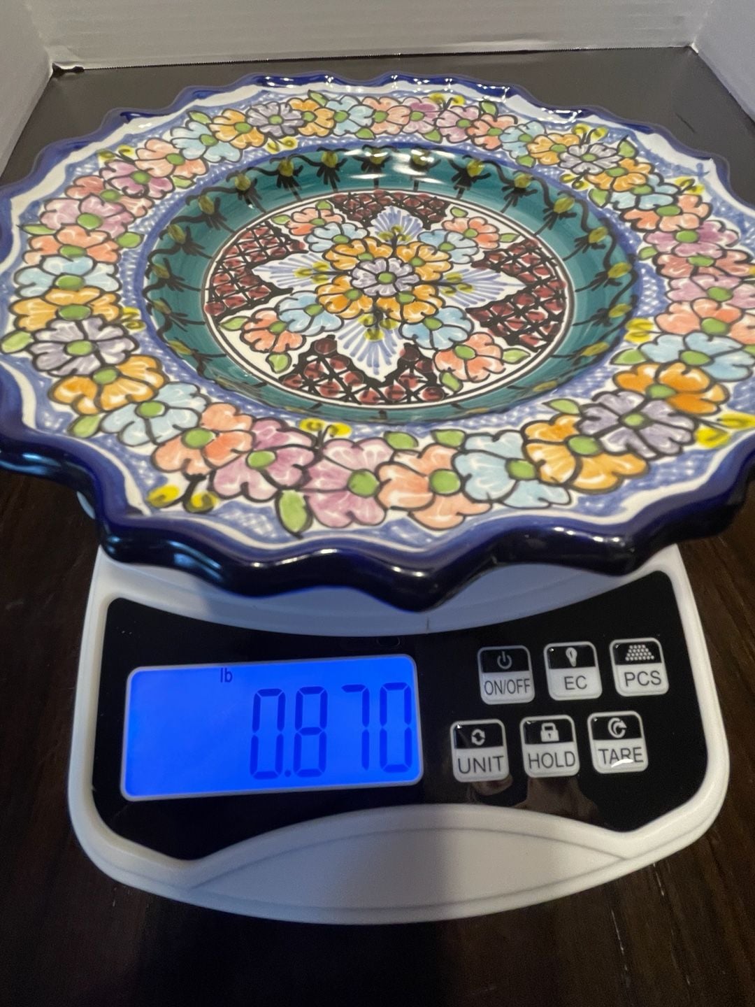 Leal Talavera Mexican Hand Painted Ceramic Plate 8.5" 6