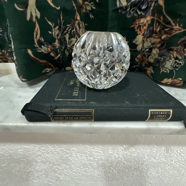 Waterford Cut Crystal Ball Candlestick Holder