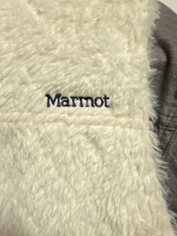 Marmot Sherpa Vest Size L White Fleece Quilted Outdoor button up 7