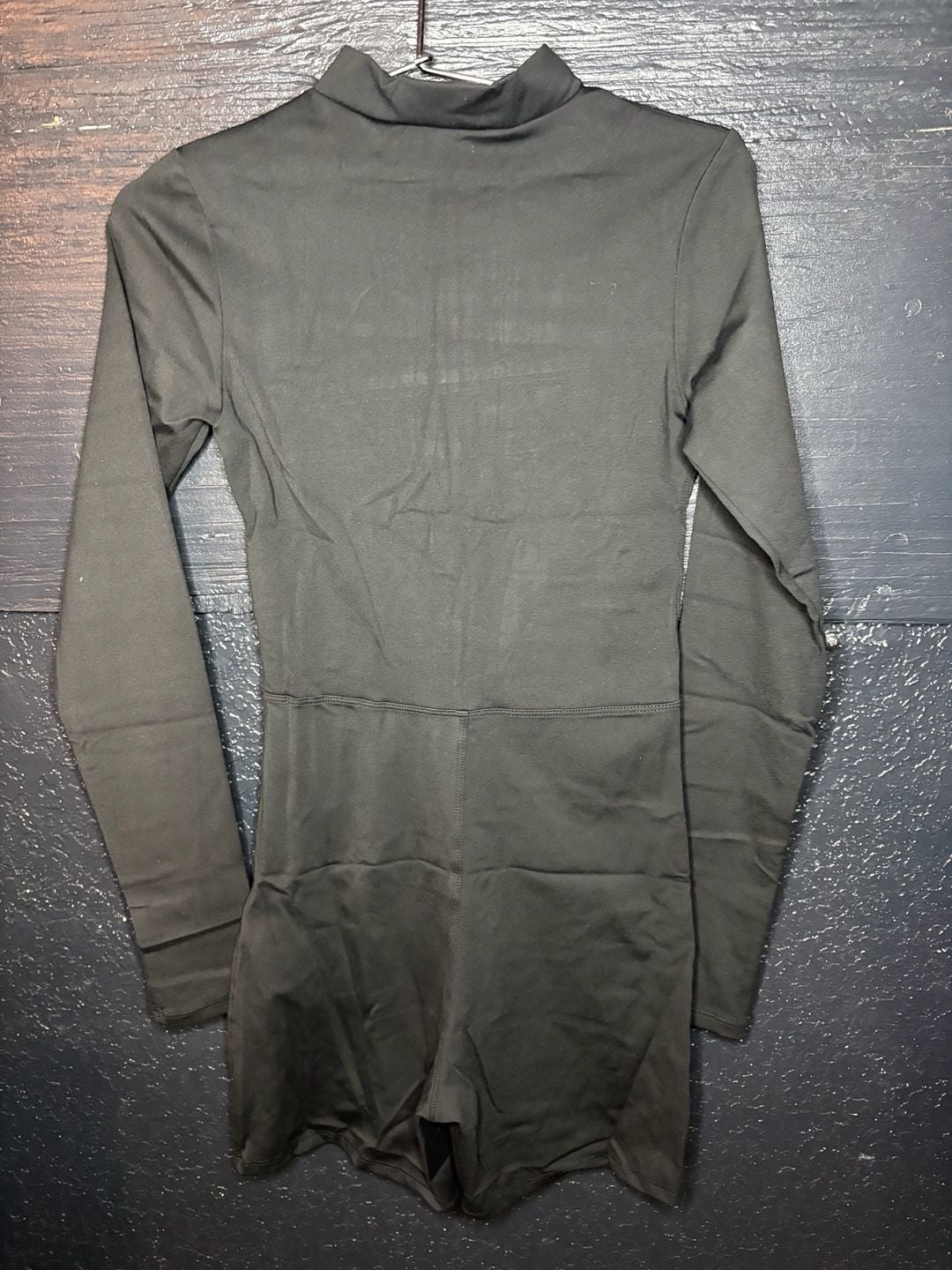 Tear Away Romper Size S Black Long Sleeve Turtleneck Zipper 3
