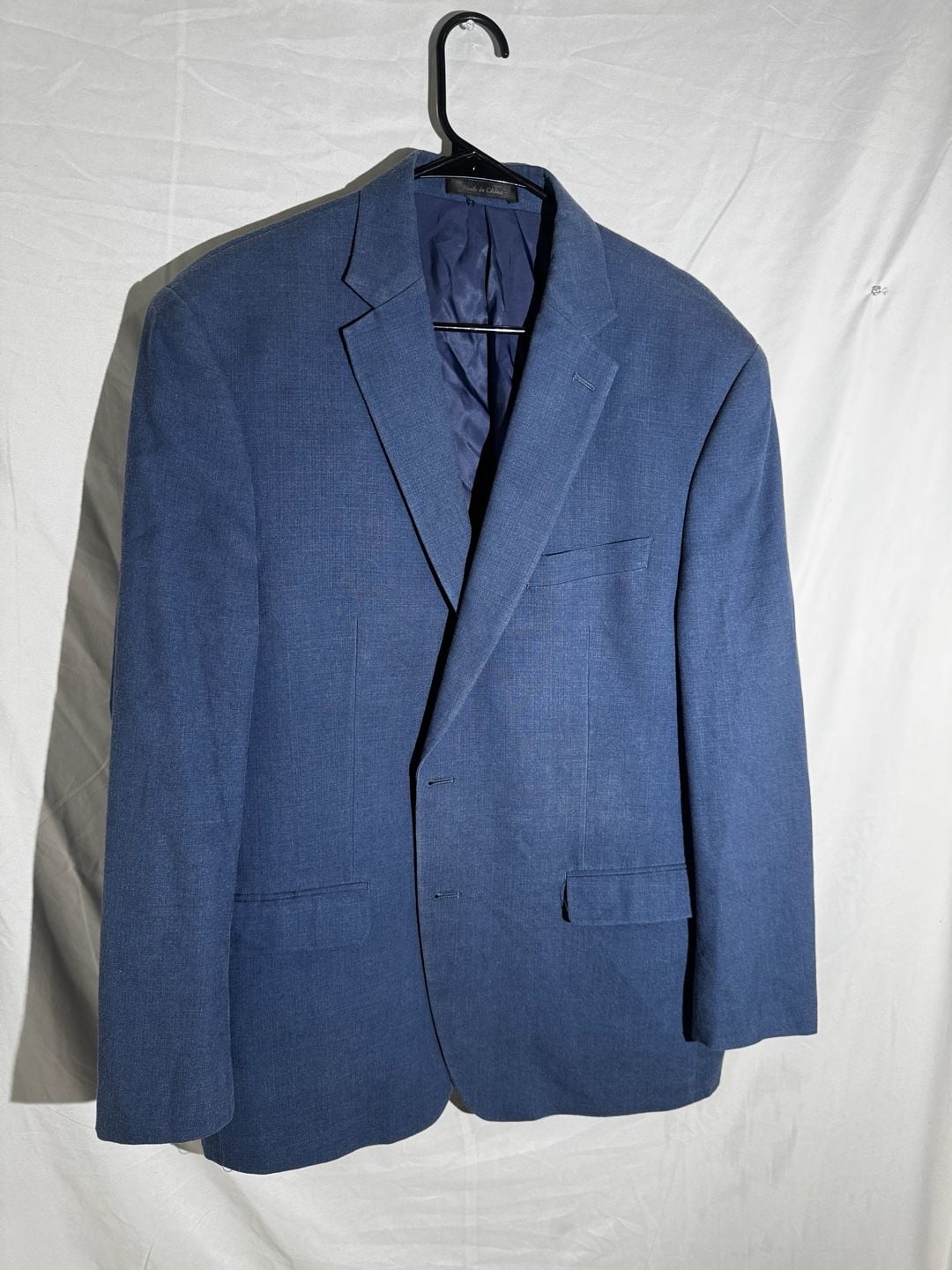 Lauren Ralph Lauren Mens Blazer Silk Wool Sport Coat Preppy Blue 44R 2