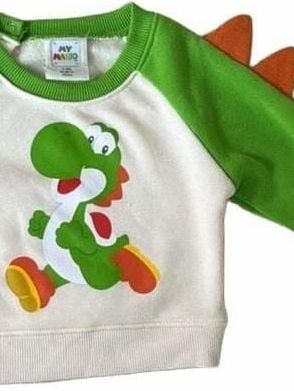 My Mario Yoshi Sweatshirt Size 3-6M Green White Dinosaur 1