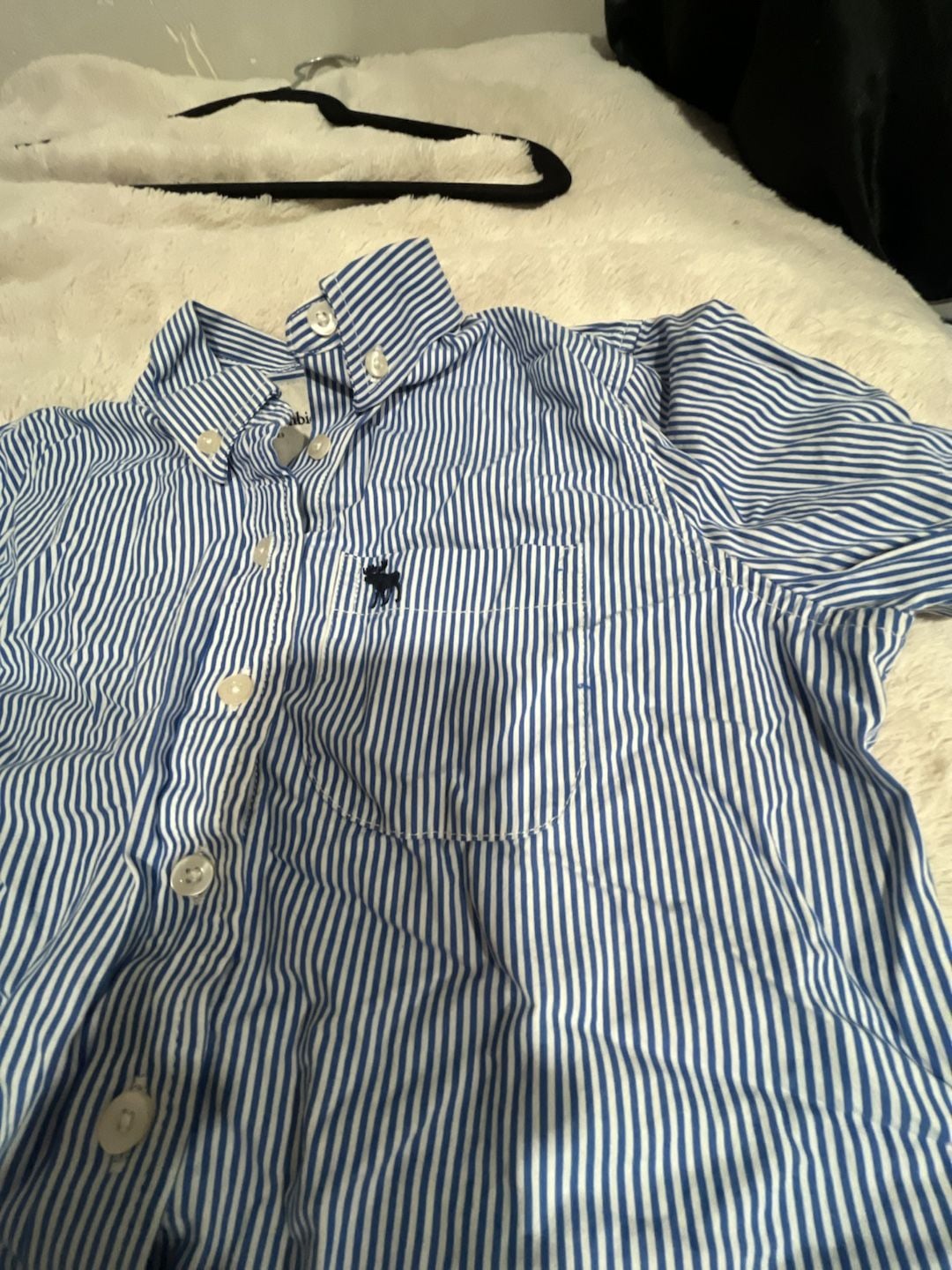 Abercrombie Kids Size M Blue White Striped Button-Up Shirt 2