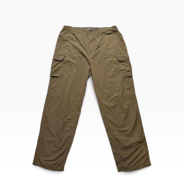 REI Cargo Hiking Pants Size XL 34L Olive Green Nylon Outdoors
