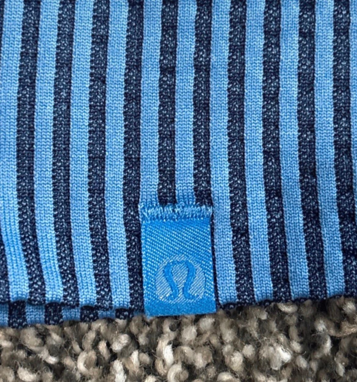 Lululemon Rest Less Cropped Half-Zip Pullover Blue Grid Warp 4