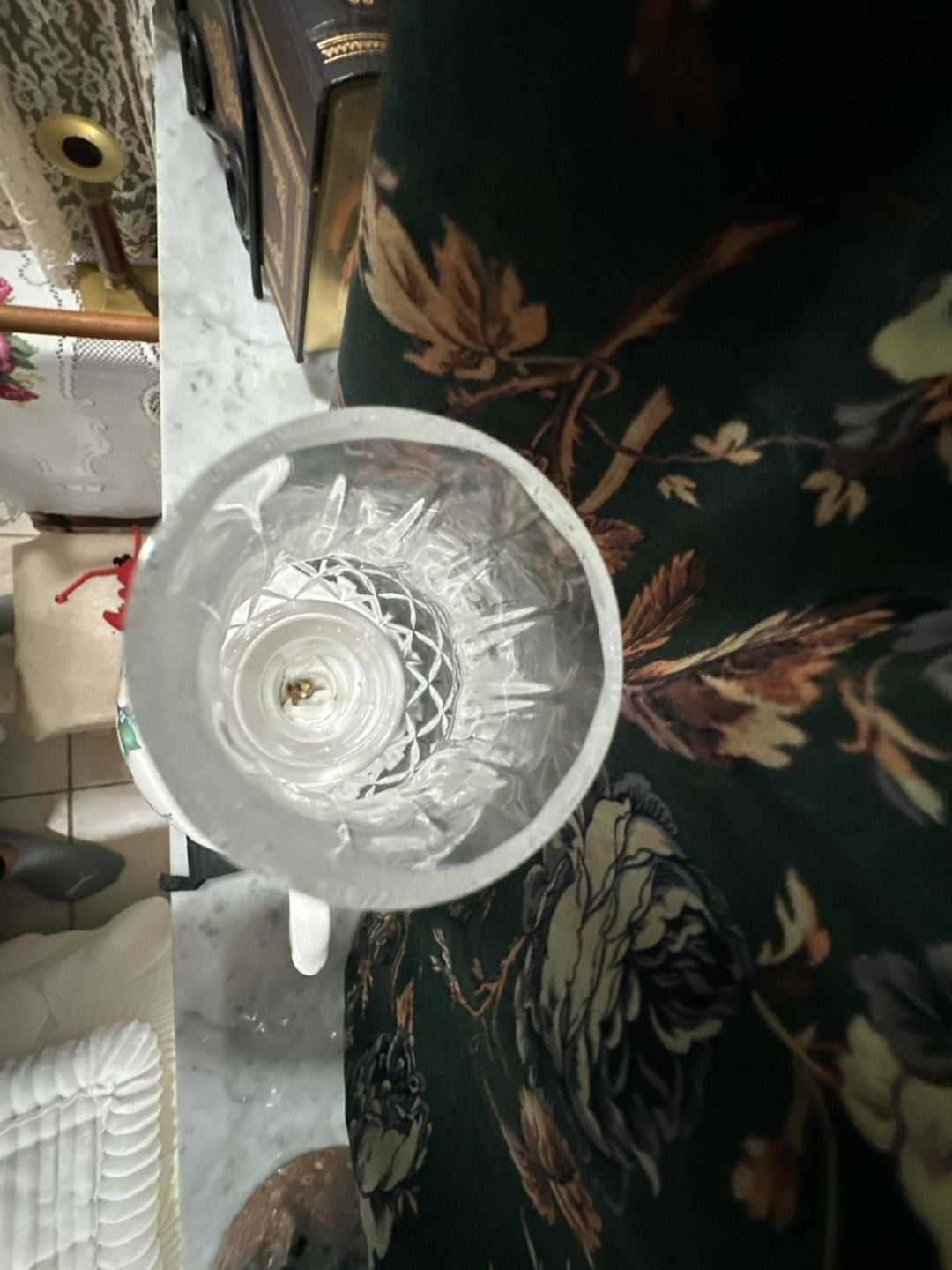 McCoy Pottery Vintage Floral Candle Lamp With Handles And Globe 3