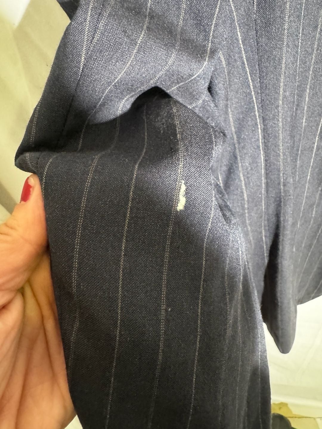 Tommy Hilfiger Mens Blazer Pinstripe Wool Made USA Gadzooks Vintage Navy 10