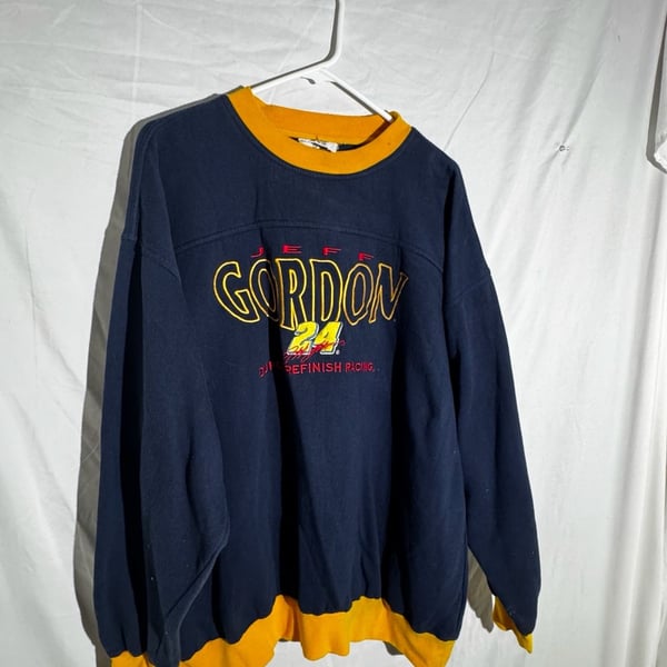 Chase Authentics Mens Sweatshirt Jeff Gordon 24 DuPont NASCAR Navy XXL
