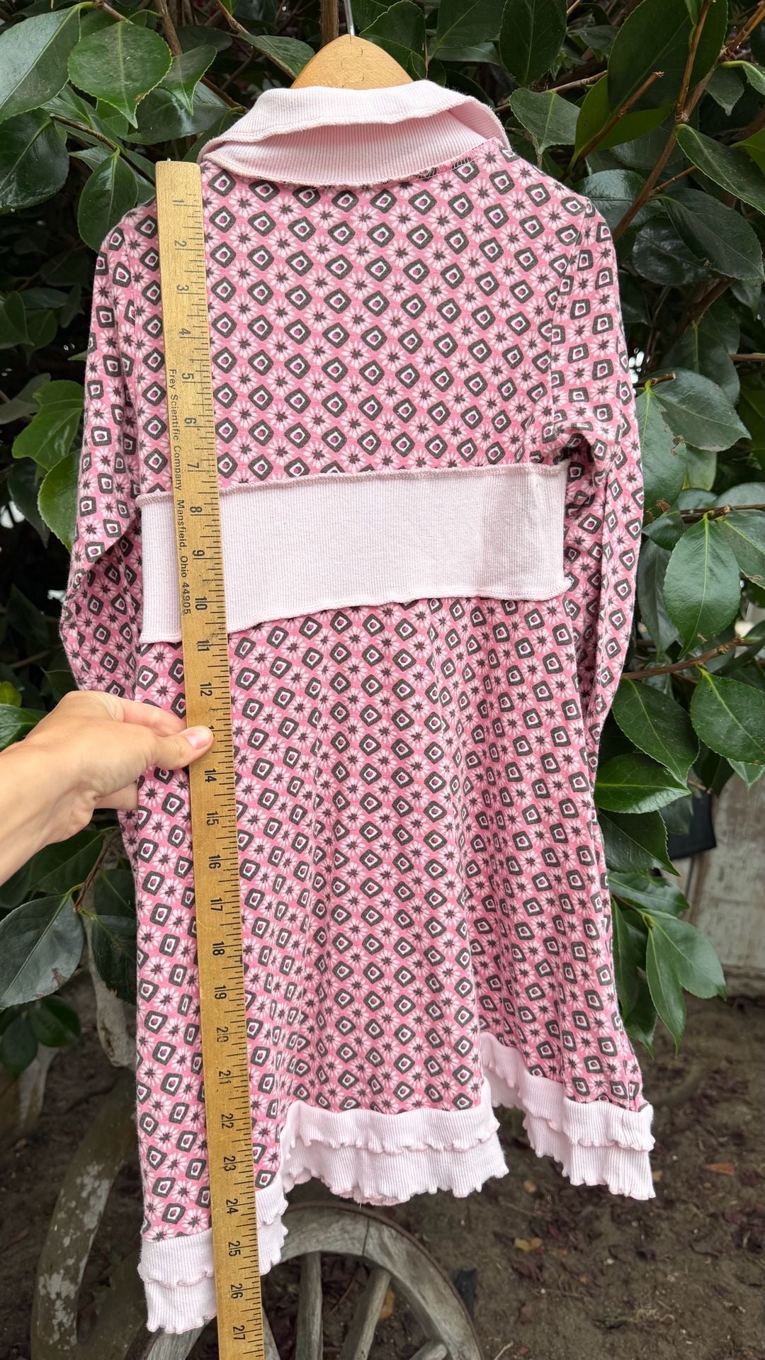 Naartjie Kids Dress Pink Geometric Print Long Sleeve Dress 4
