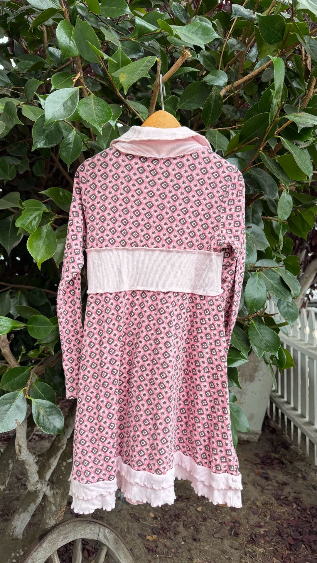 Naartjie Kids Dress Pink Geometric Print Long Sleeve Dress 5