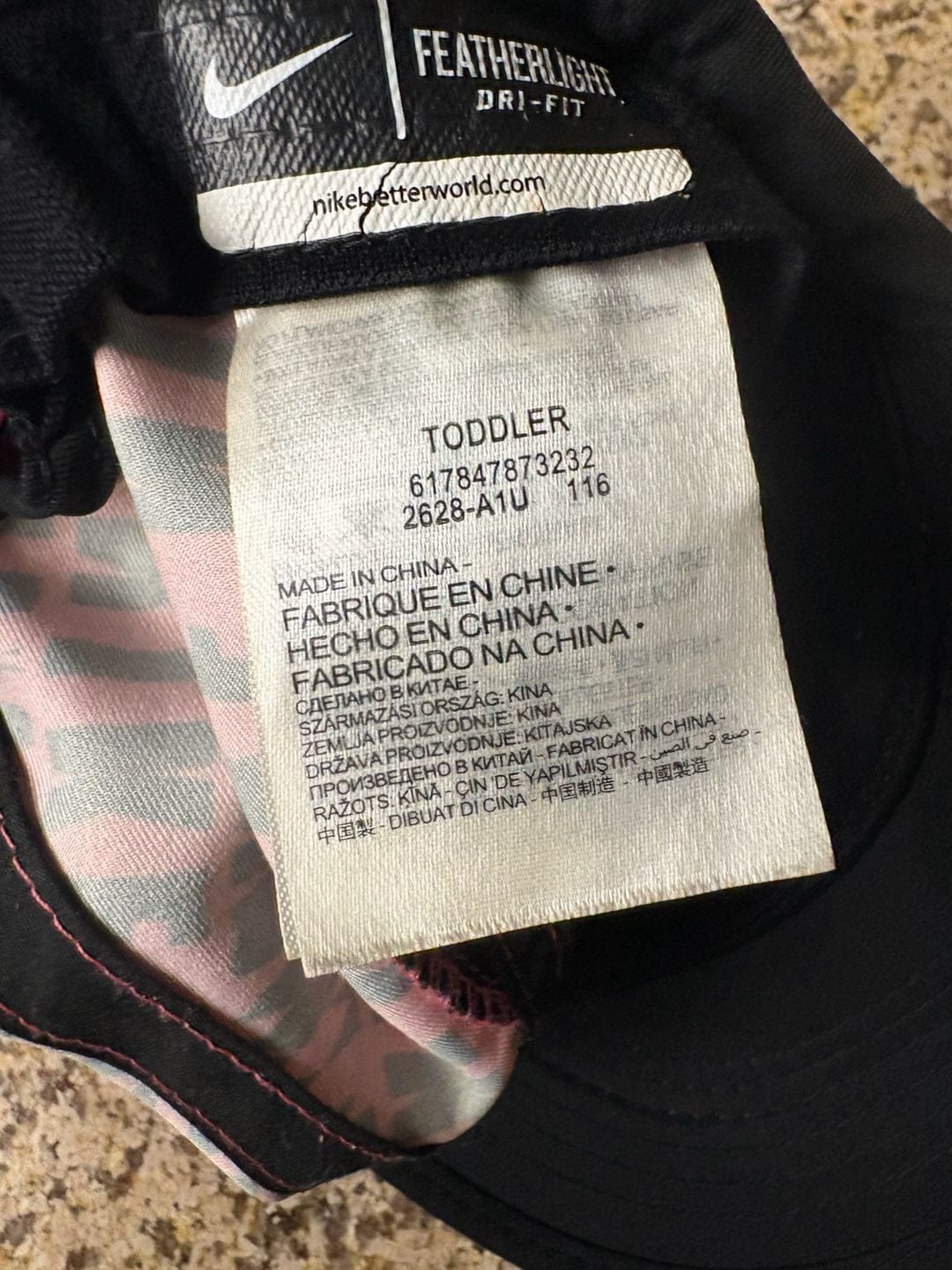 Nike Featherlight Dri-Fit Toddler Hat Pink Black 4