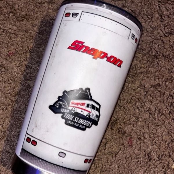 Snap-on Tools Stainless Van Tumbler Thermos Cup 20oz Slide Lid