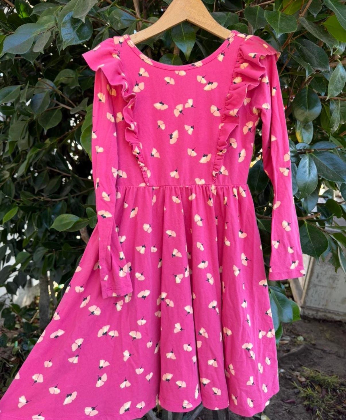 Tea Pink Floral Long Sleeve Skater Dress 2