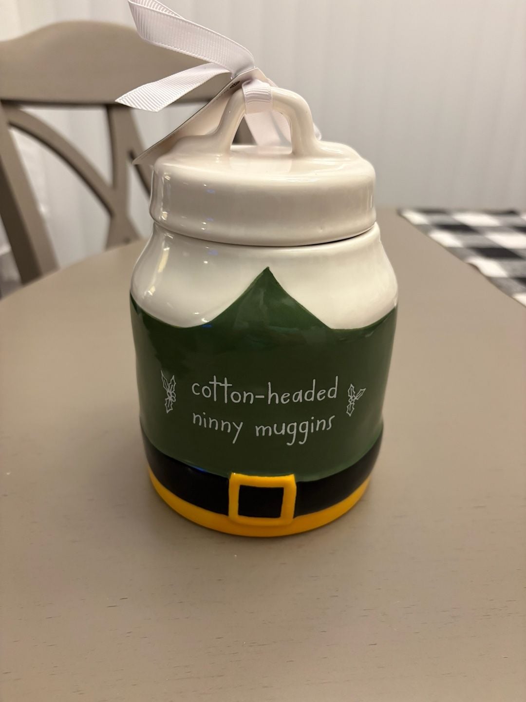Rae Dunn Buddy The Elf Canister Cotton-Headed Ninny Muggins 1
