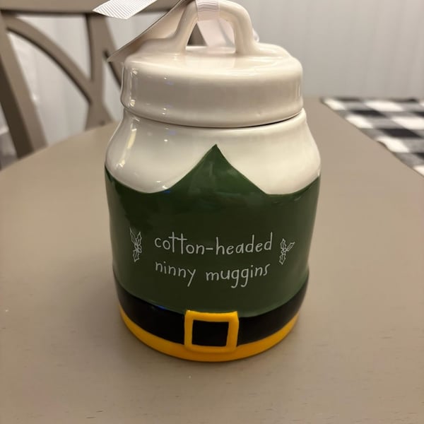 Rae Dunn Buddy The Elf Canister Cotton-Headed Ninny Muggins