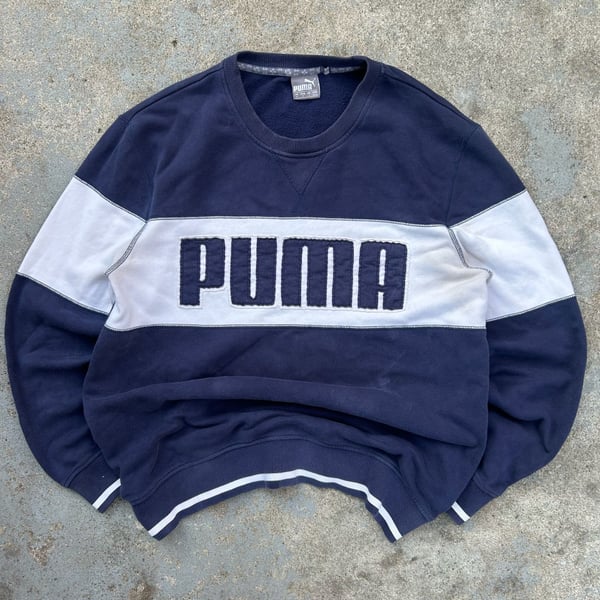 Puma Vintage Logo Striped Sweatshirt Sample