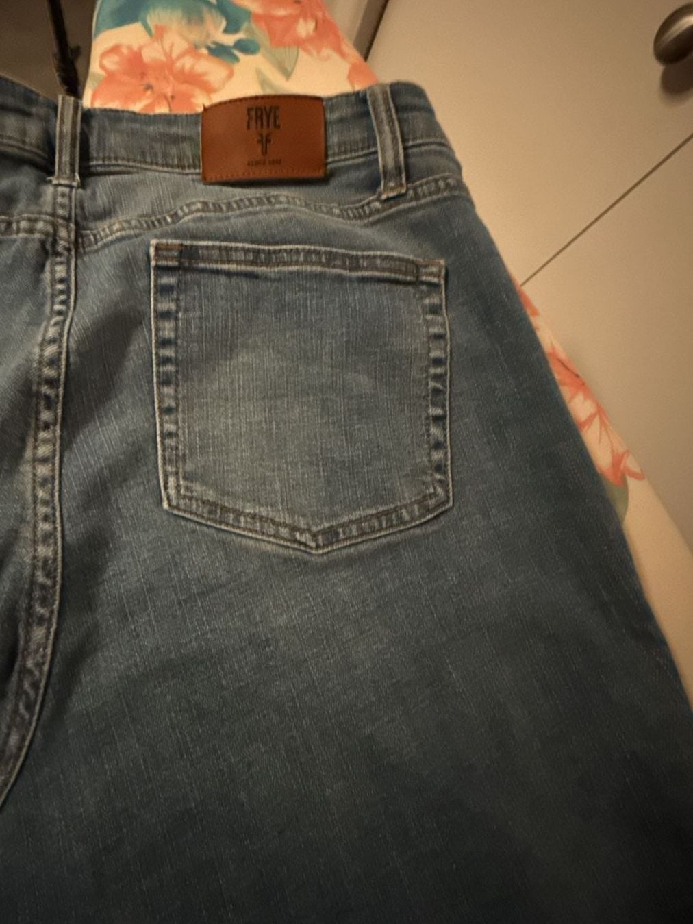 Frye Skinny Jeans Size 14 Blue Denim Mid Rise Stretch 3