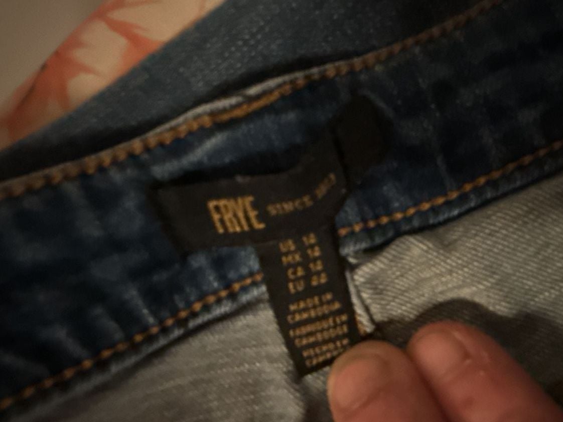 Frye Skinny Jeans Size 14 Blue Denim Mid Rise Stretch 4