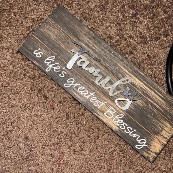 Wooden family decor 