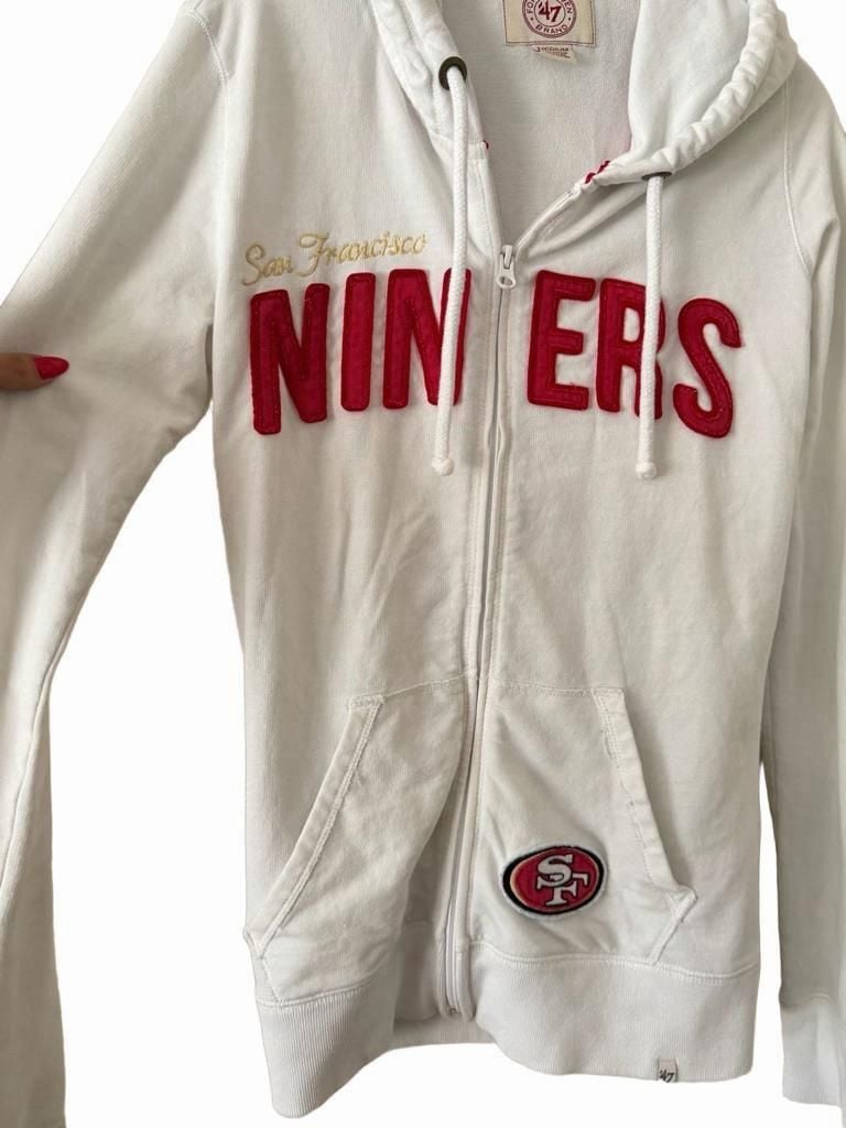 '47 Brand San Francisco 49ers Full-Zip Hoodie Size Medium White 5