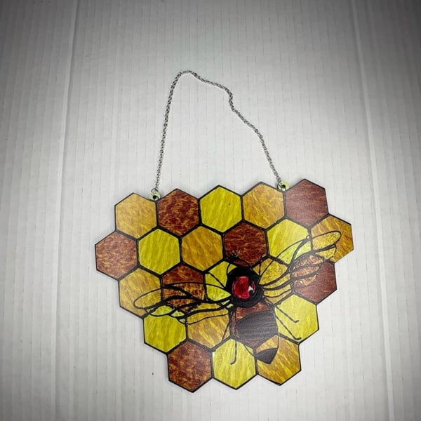 Bee Honeycomb Wall Hanging Decor