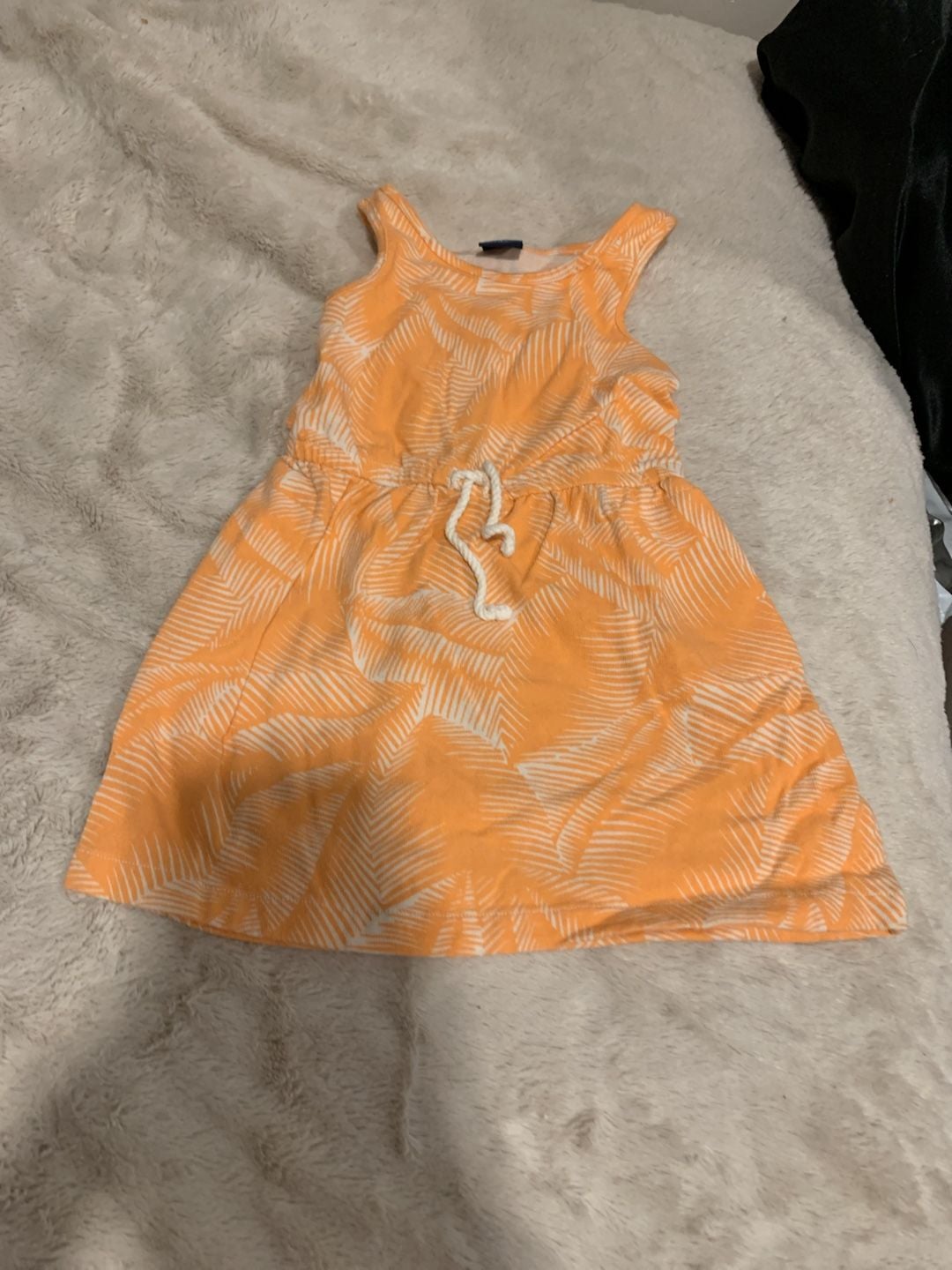 GAP KIDS ORANGE/WHITE 100% COTTON SLEEVELESS PULLOVER DRESS-XL(12)-NWOT 2