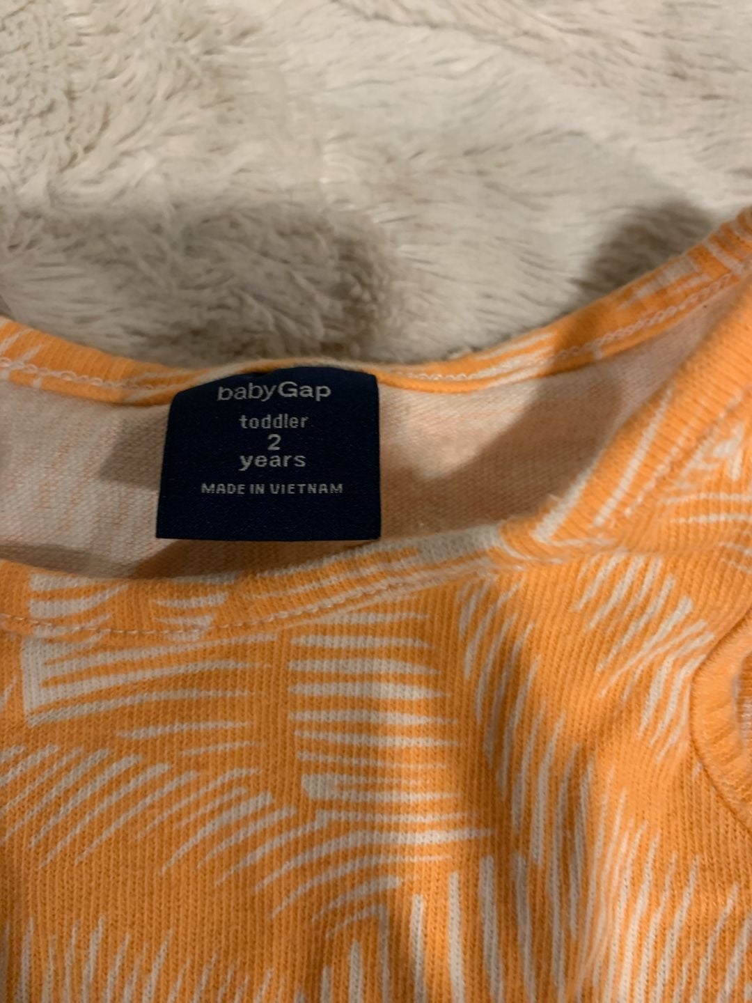 GAP KIDS ORANGE/WHITE 100% COTTON SLEEVELESS PULLOVER DRESS-XL(12)-NWOT 4