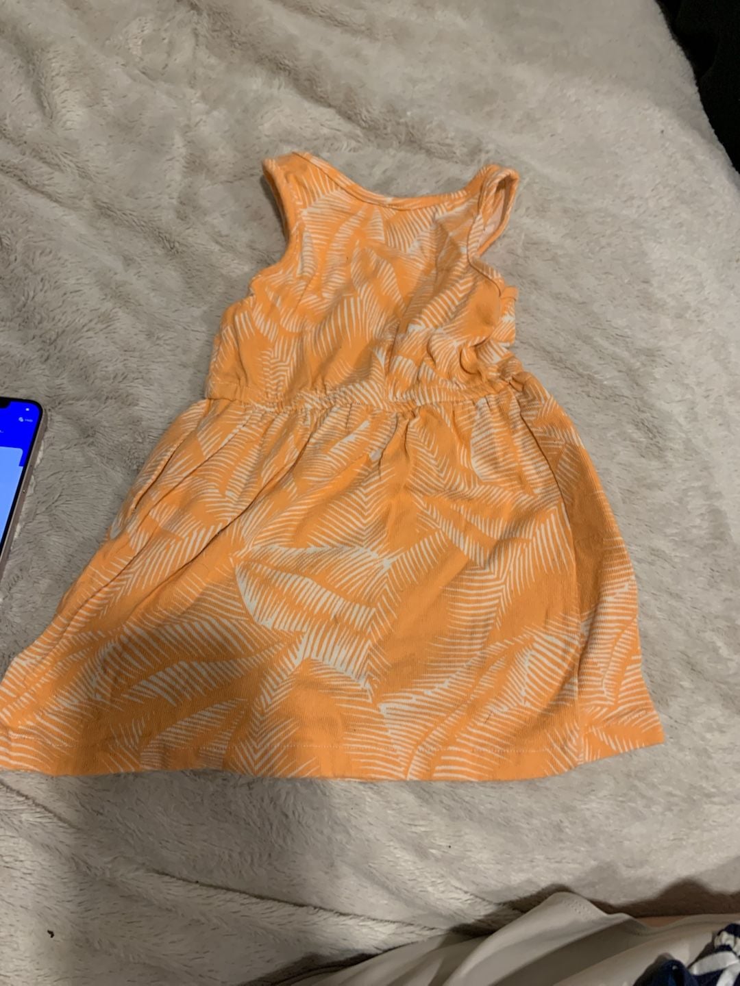GAP KIDS ORANGE/WHITE 100% COTTON SLEEVELESS PULLOVER DRESS-XL(12)-NWOT 5