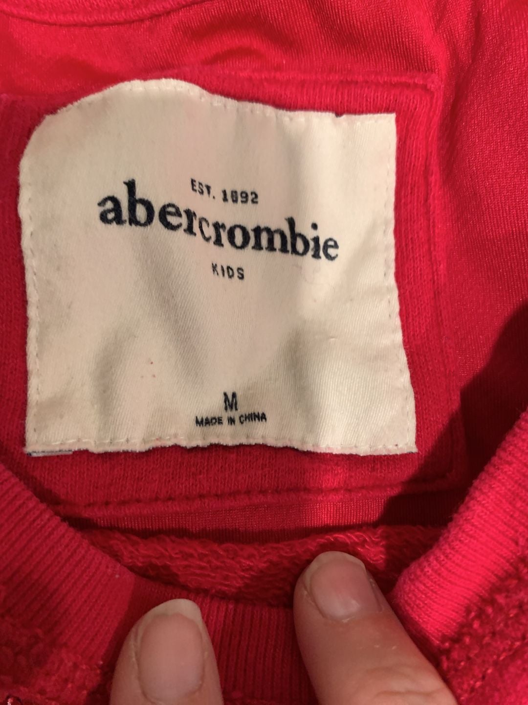 Abercrombie Kids Sweatshirt Size M Red Sequin Moose Christmas Holiday 4