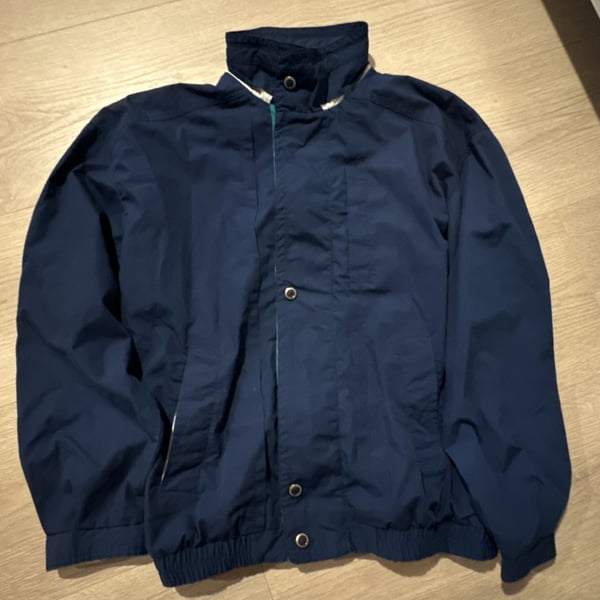 Members Only Mariner Jacket Size L Blue Nylon Windbreaker