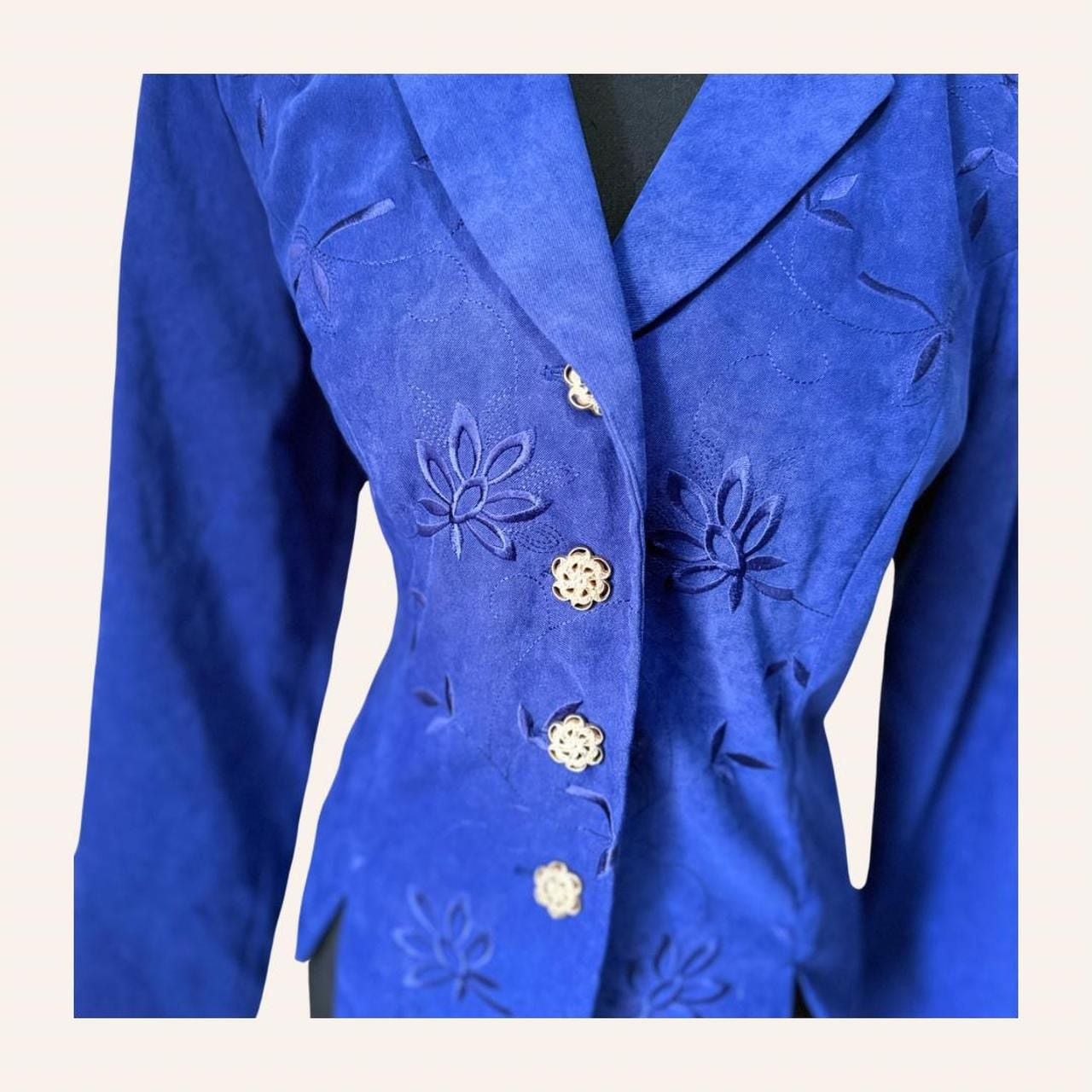 Devil Wears Prada Snow White Queen Halloween Costume Blazer Royal Blue Petite 8P 3