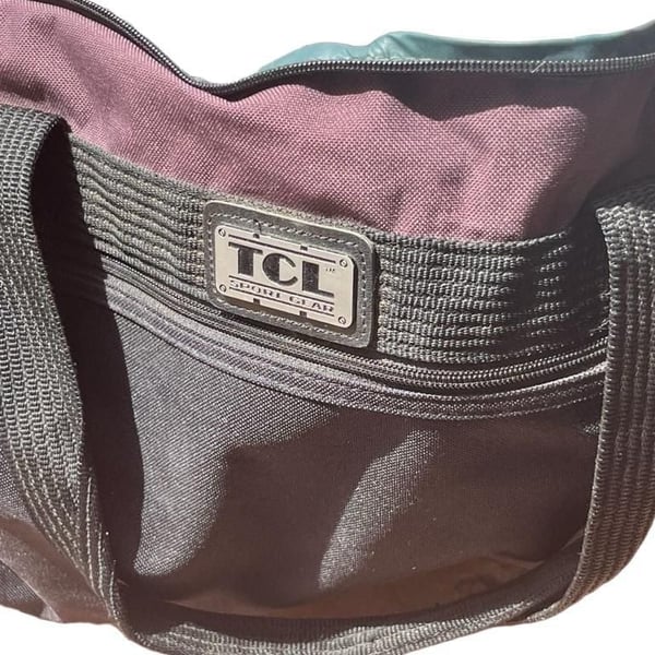 Travelers Club TCL Sport Gear Maroon and Black Duffle Bag