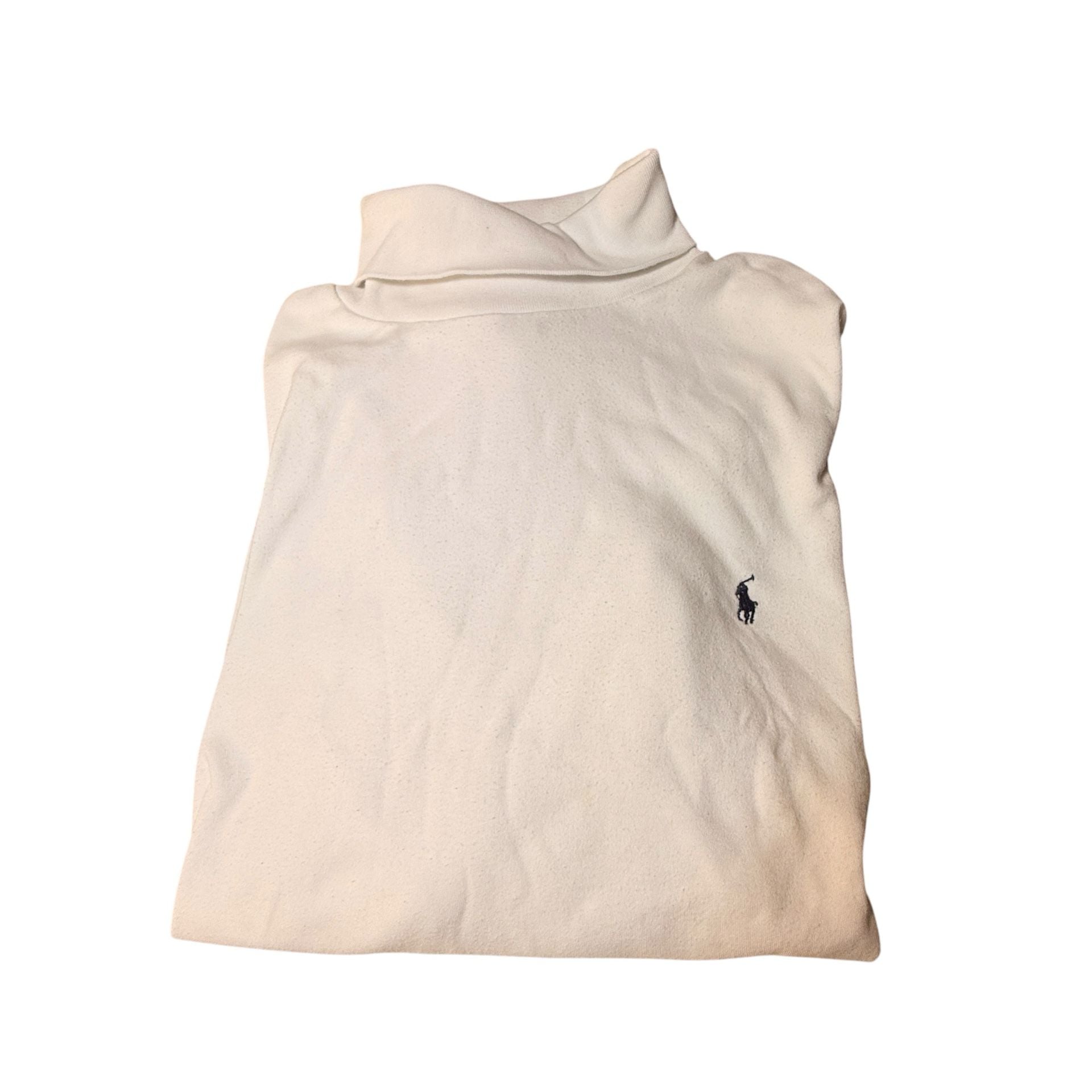 Polo Ralph Lauren Turtleneck Size XL White Long Sleeve Sweater with Pony Logo 10