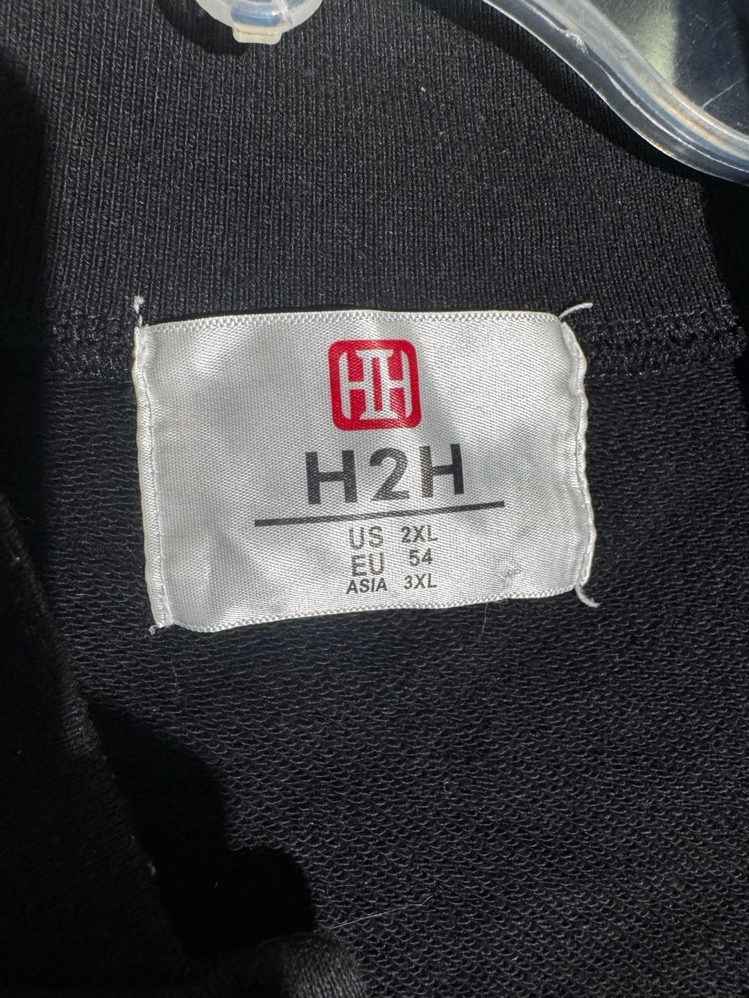 H2H Mens Jacket Snap Varsity Striped Fleece Black 2XL 4