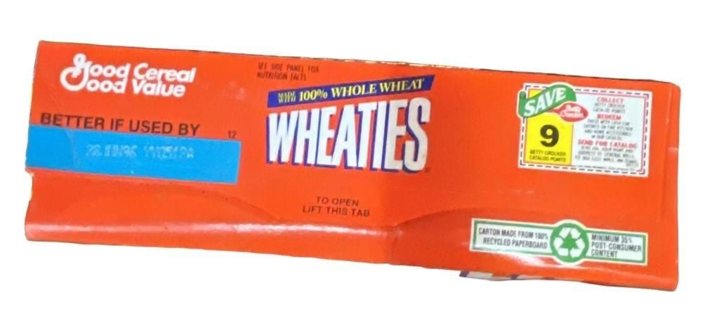 Vintage 1995 General Mills Wheaties Cereal Box - Cal Ripken Jr. Collector's Edition 2131 Consecutive Games 2
