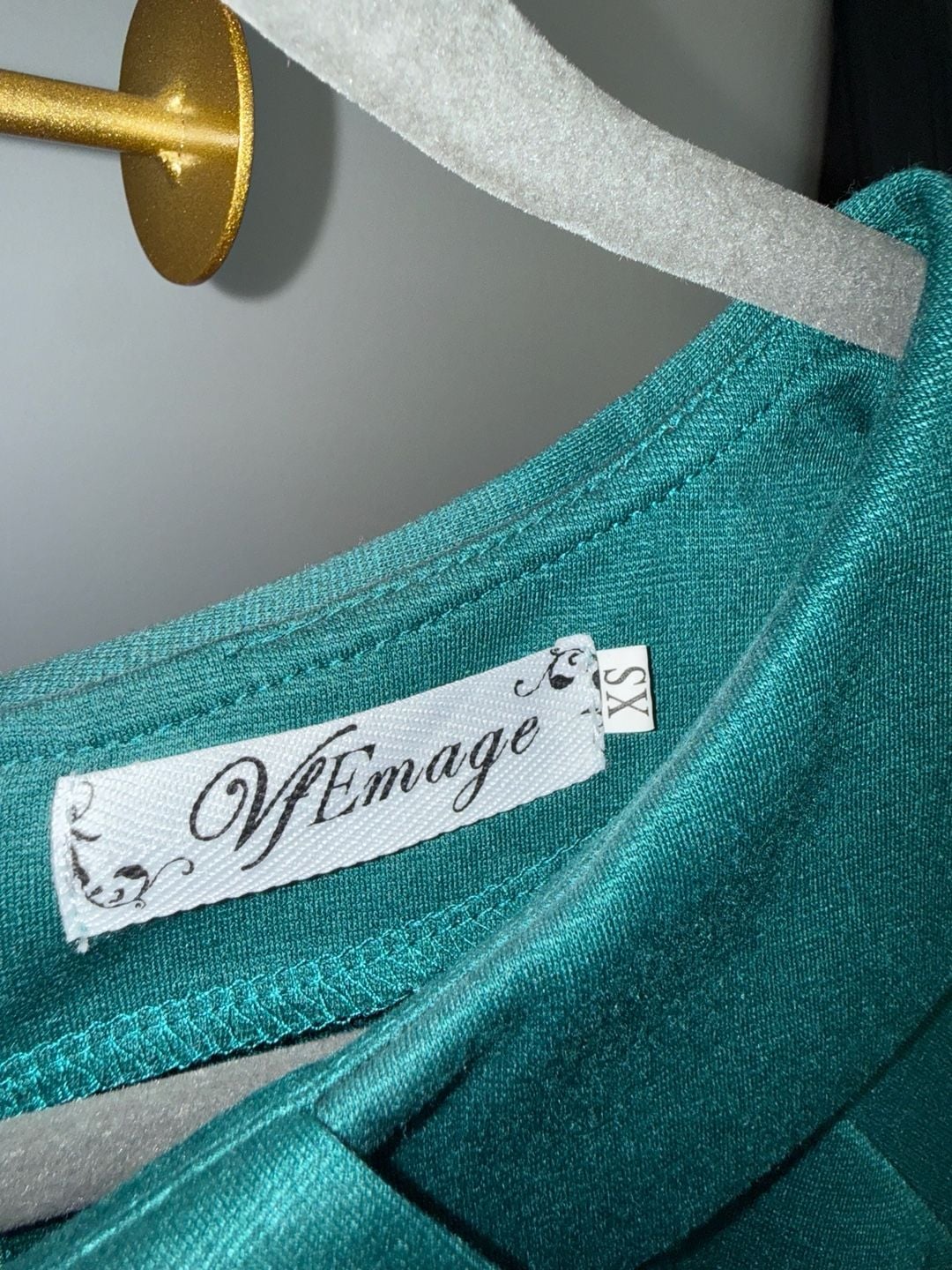 VEmage Vintage Style Green Long Sleeve Sheath Dress Size XS 4