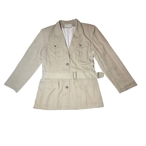Vintage Banana Republic Safari & Travel Co. Beige Belted Utility Jacket Size L