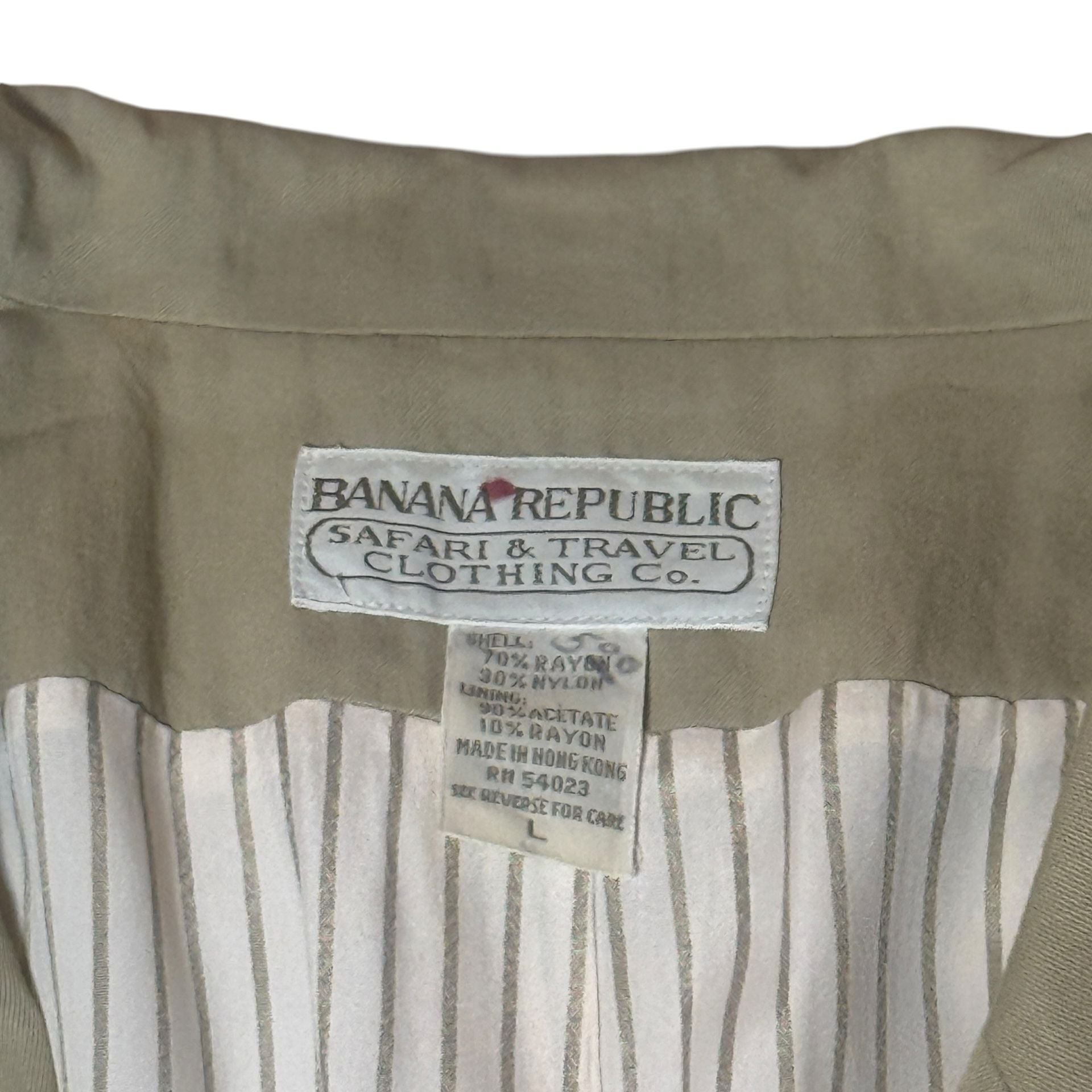 Vintage Banana Republic Safari & Travel Co. Beige Belted Utility Jacket Size L 3