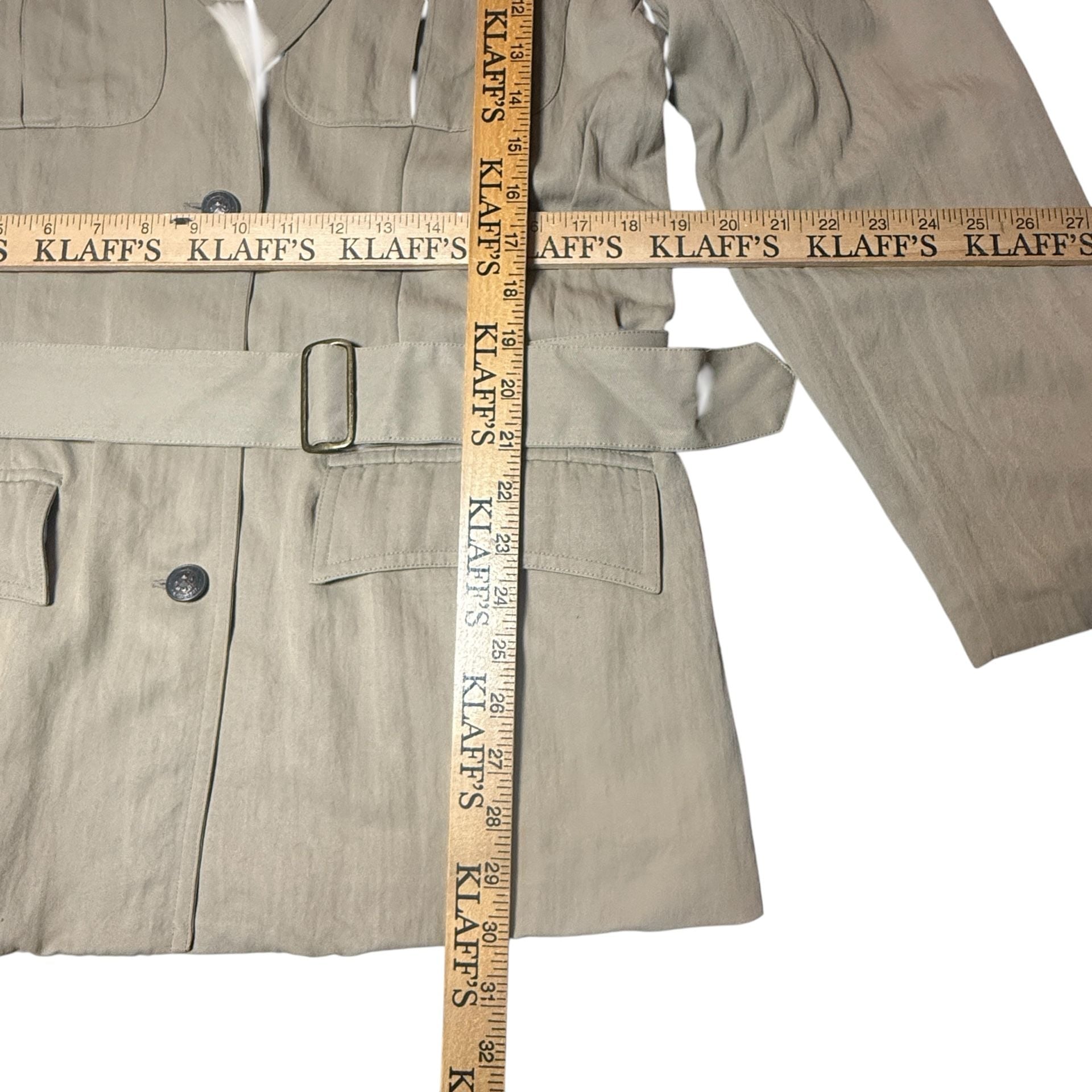 Vintage Banana Republic Safari & Travel Co. Beige Belted Utility Jacket Size L 5