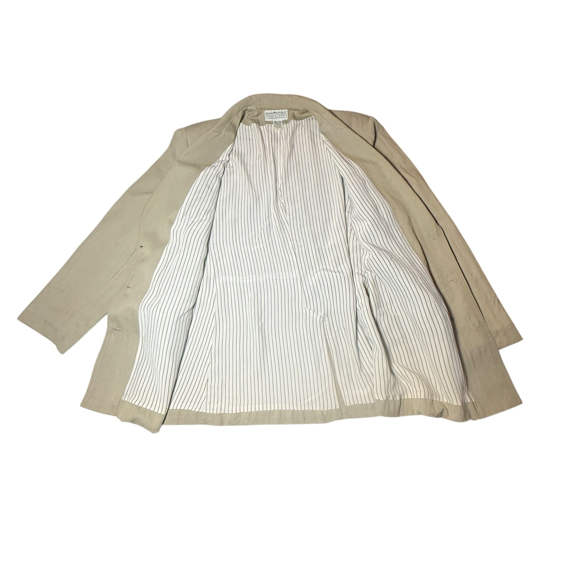 Vintage Banana Republic Safari & Travel Co. Beige Belted Utility Jacket Size L 6