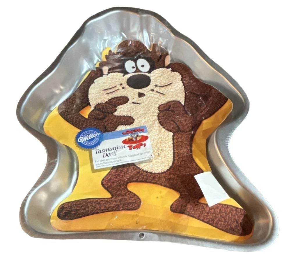 Vintage Wilton Tasmanian Devil Taz Cake Pan 1995 Looney Tunes 1