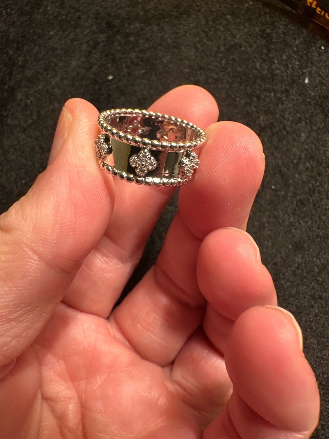 VCA Perlée inspired ring size 7 in genuine 925 silver made in Dubai 2